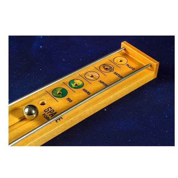 Vintage Space Force Shoot the Moon Puzzle Game Wooden Skill Toy Family Fun NIB - Picture 5 of 5